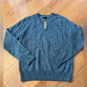 New J Crew Blue Marled Lambswool V Neck Sweater Small Men’s